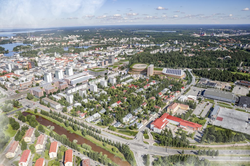 Ilmakuva hankealueesta.