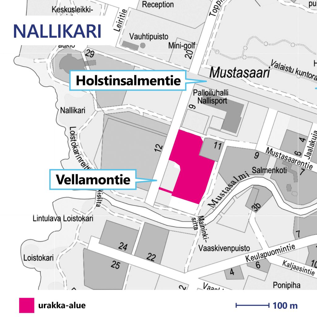 kartta rakennusalueesta