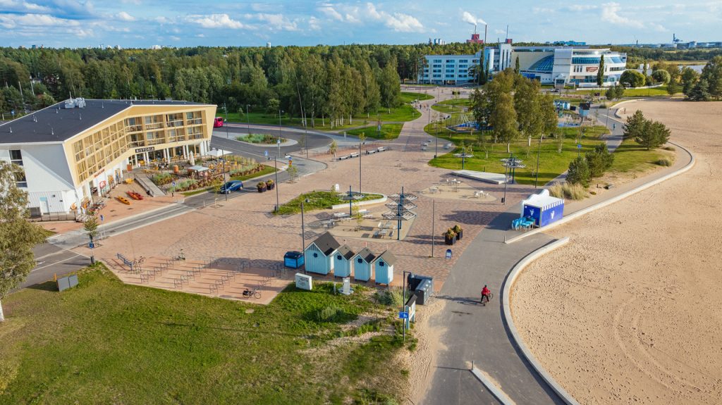 Ranta-aluetta ilmakuvassa.